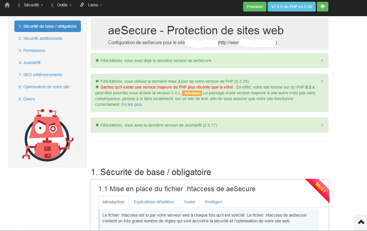 configuration aesecure step1